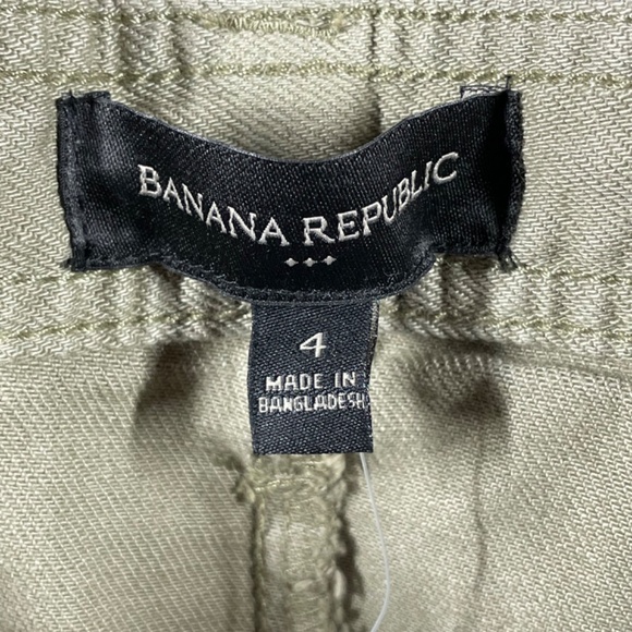 NEW Banana Republic Jeans Womens 4 green denim straight taper cargo casual - Picture 4 of 9